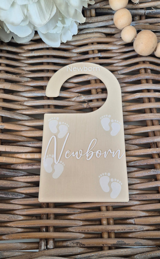 Hand Painted neutral baby wardrobe clothing dividers
