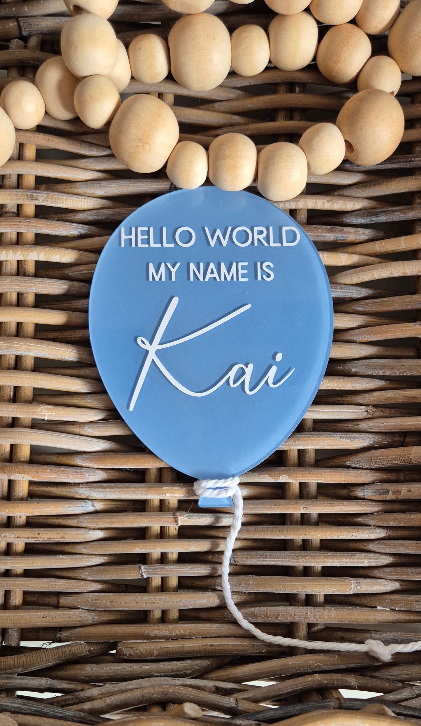 Personalised Acrylic Balloon Birth Announcement Photo Prop