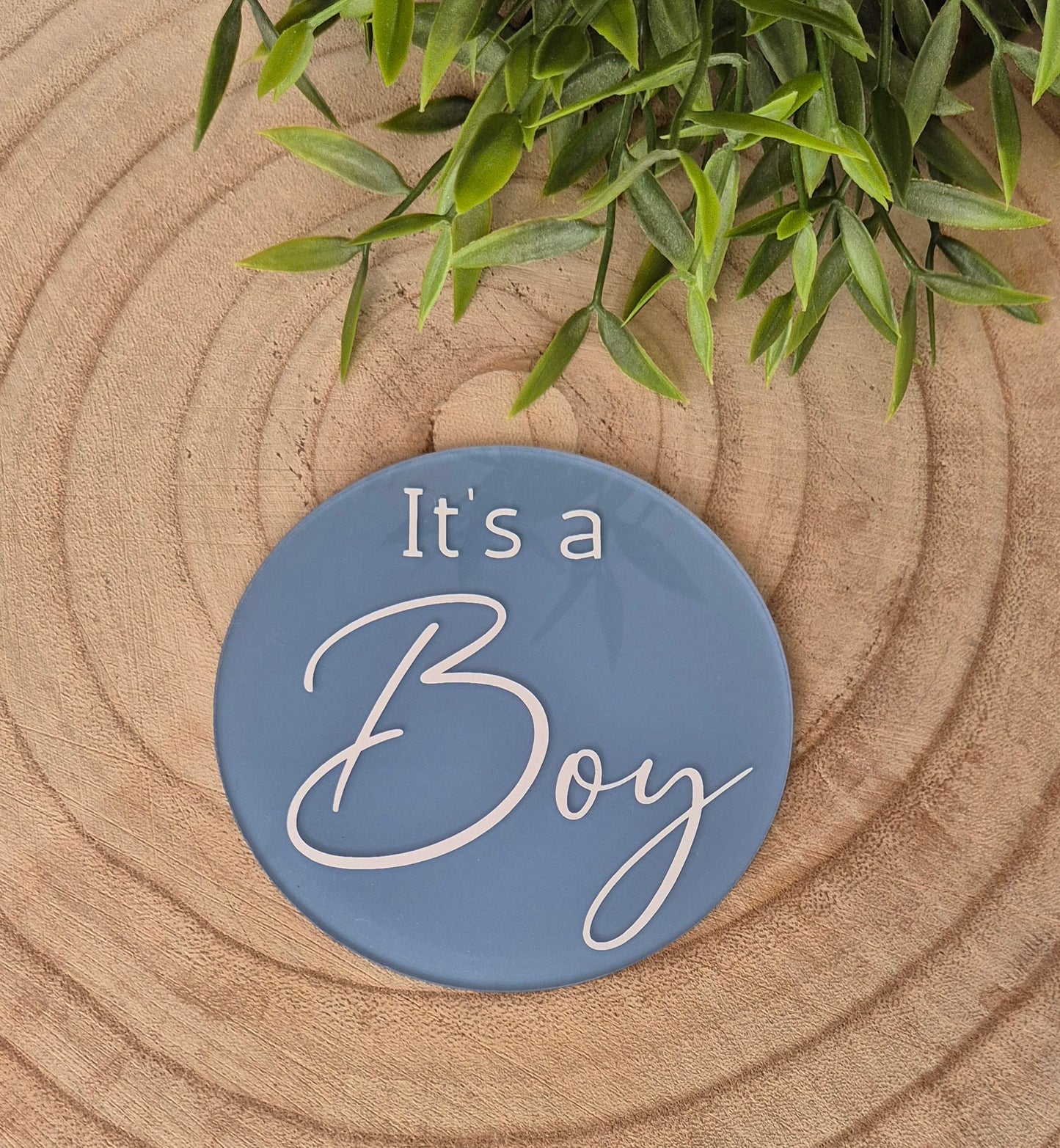Personalised Baby Announcement Sign: Acrylic Photo Prop, Due Date Reveal