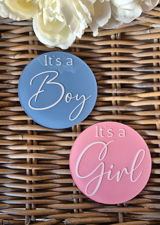 Personalised Baby Announcement Sign: Acrylic Photo Prop, Due Date Reveal