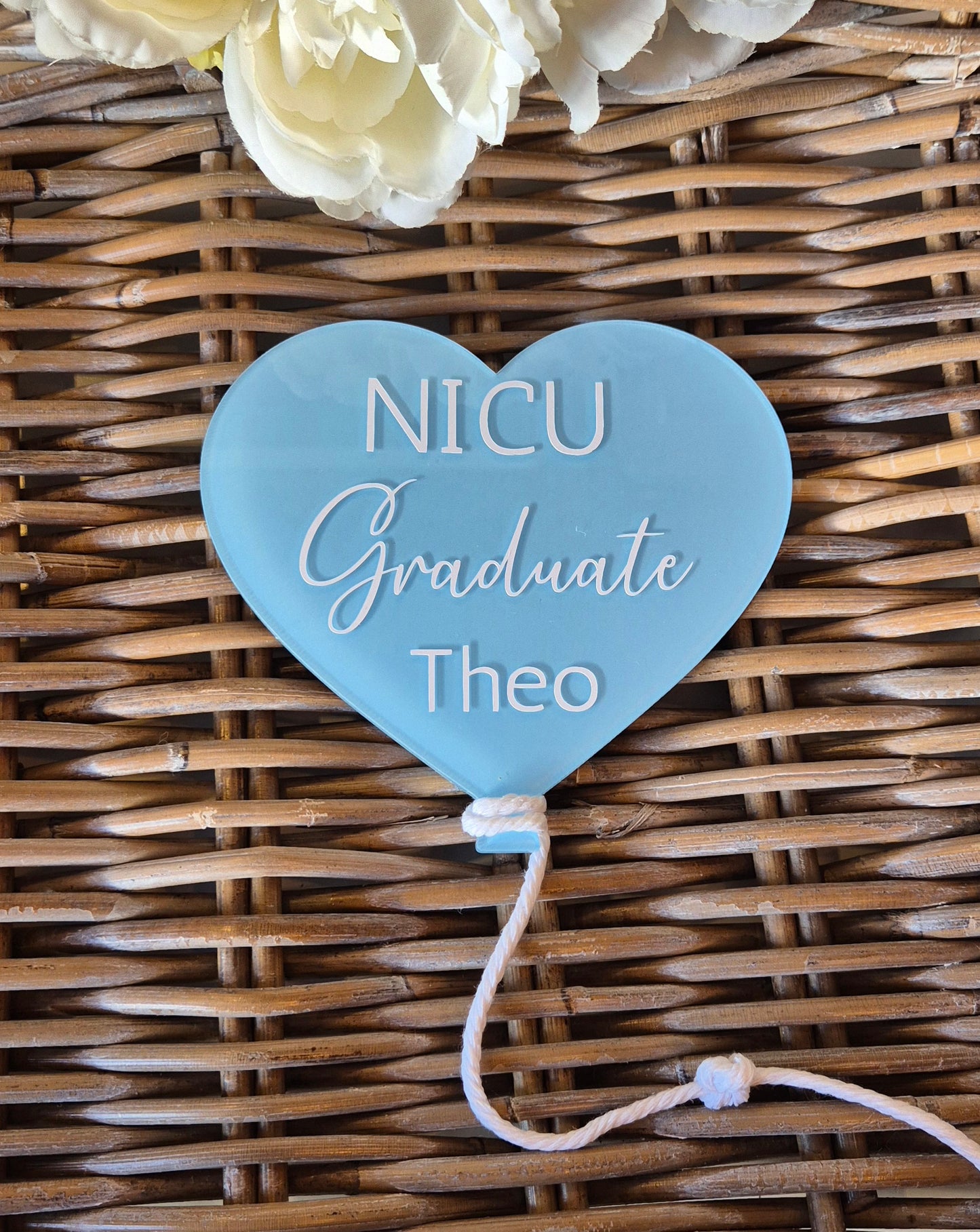Handmade NICU Graduate Sign: Acrylic Balloon Photo Prop