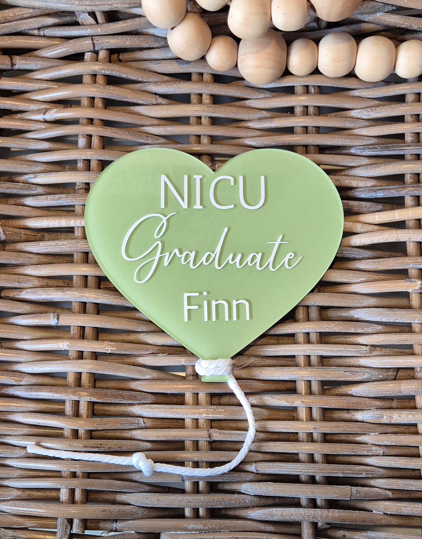 Handmade NICU Graduate Sign: Acrylic Balloon Photo Prop