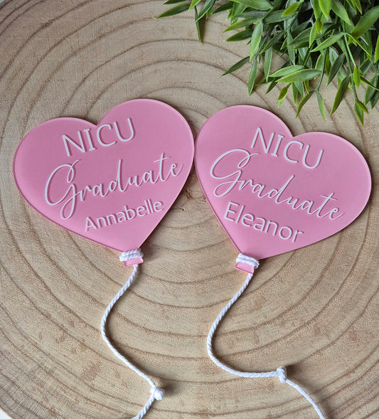 Handmade NICU Graduate Sign: Acrylic Balloon Photo Prop